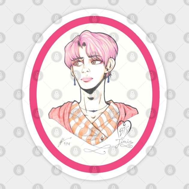 Jimin Sticker by Art by Amara